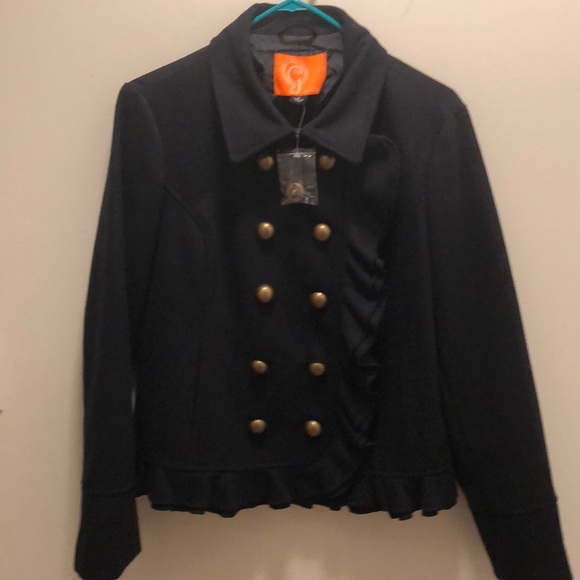 Shellie Rocha wool jacket Navy - Picture 3 of 5